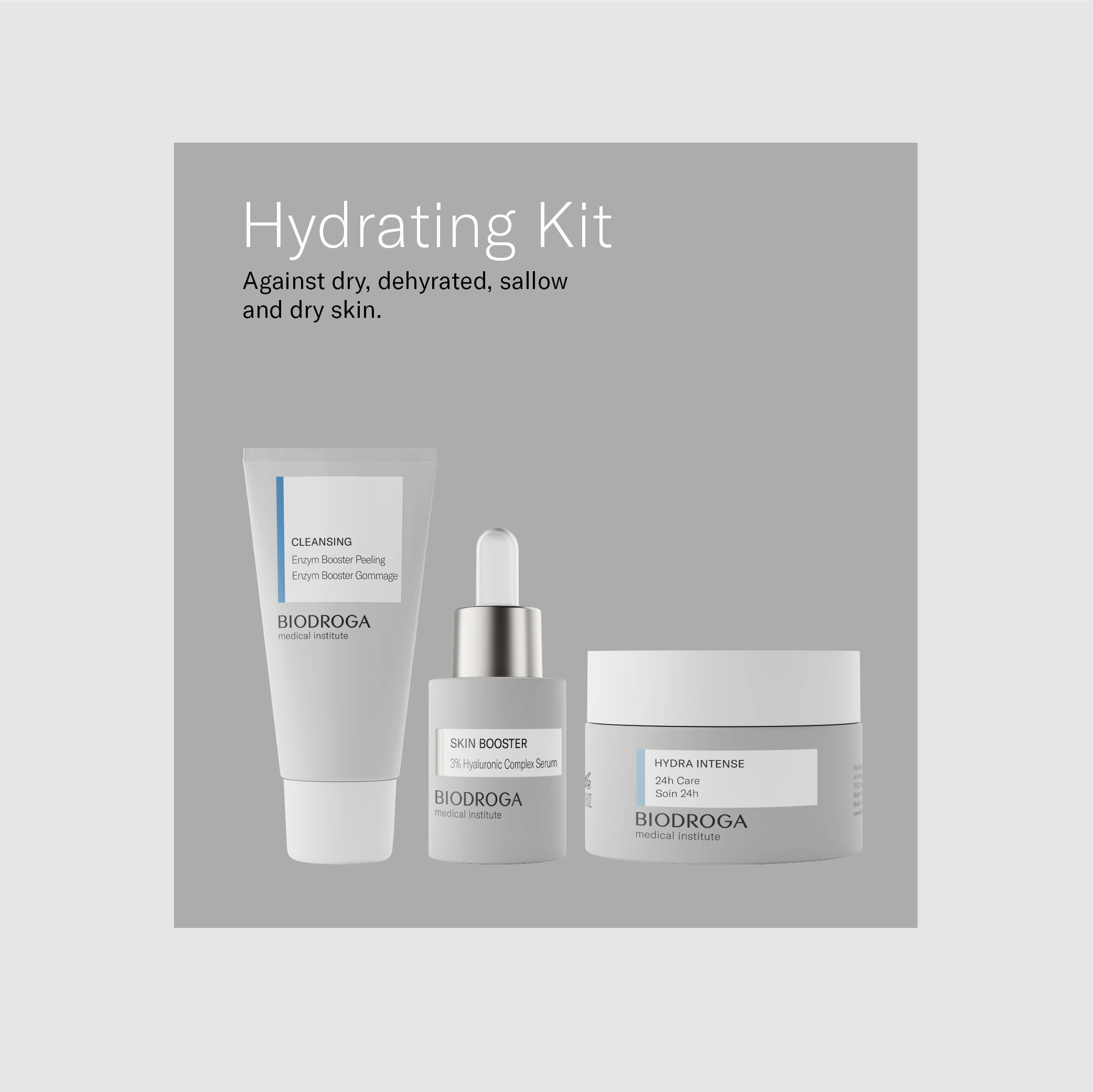 ビオドラガ　Biodroga 24Hクリーム、ローションセット HYDRATING KIT - ENZYME BOOSTER / 3% HYALURON / HYDRA INTENSE 24HR